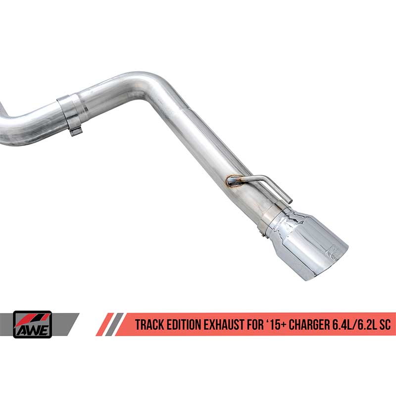 AWE Tuning | Track Cat-Back Exhaust Chrome Tips - Charger 6.2L / 6.4L 2015-2023