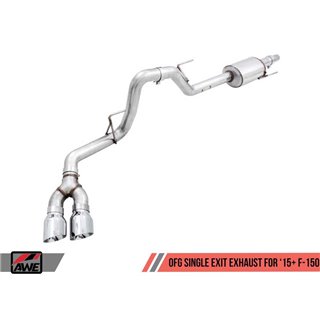 AWE Tuning | 0FG Cat-Back Exhaust 4.5" Black Tips - F-150 2.7T 2015-2020