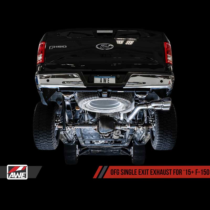 AWE Tuning | 0FG Cat-Back Exhaust 4.5" Black Tips - F-150 2.7T 2015-2020