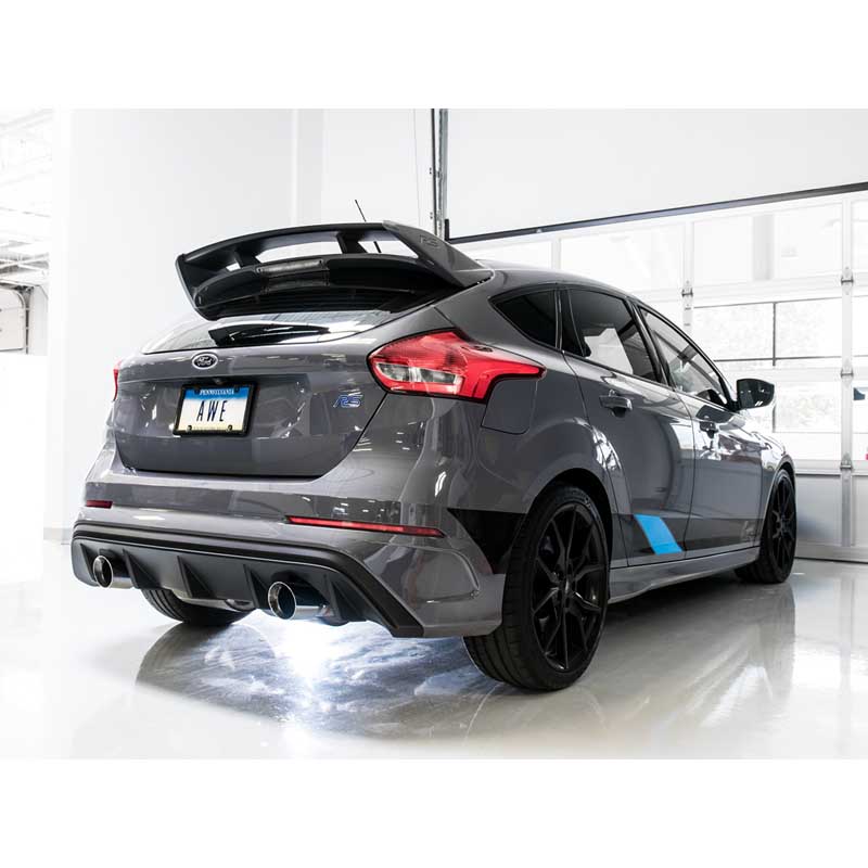 AWE Tuning | Track Cat-Back Exhaust Black Tips - Focus 2.3T 2016-2018
