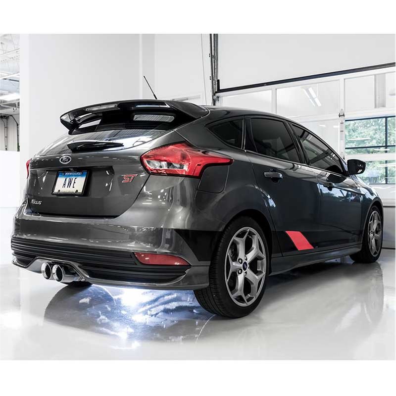 AWE Tuning | Touring Cat-Back Exhaust Black Tips - Focus 2.0T 2013-2018