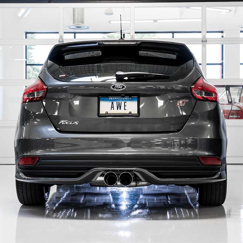AWE Tuning | Touring Cat-Back Exhaust Black Tips - Focus 2.0T 2013-2018