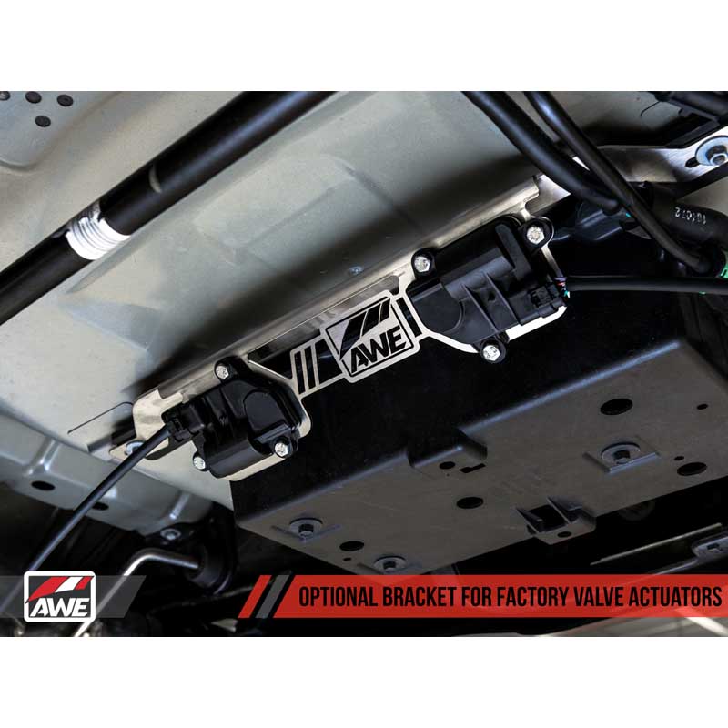 AWE Tuning | Touring Cat-Back Exhaust Quad 4" Black Tips - Mustang GT / Bullitt 5.0L 2018-2023