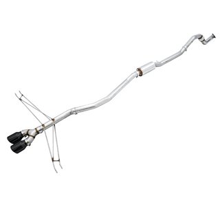 AWE Tuning | Track Cat-Back Exhaust Dual Black Tips - Civic 1.5T 2017-2020