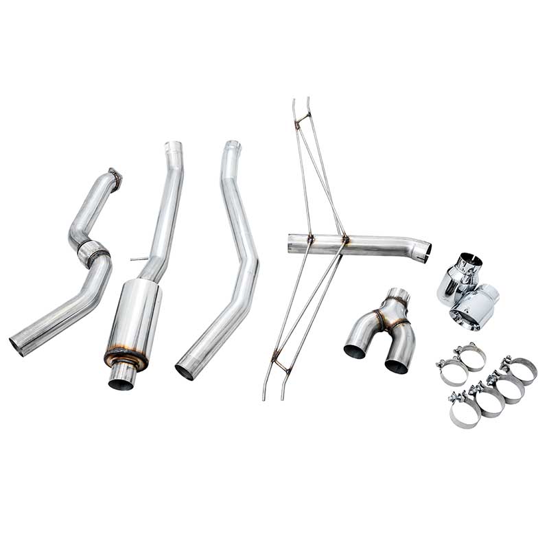 AWE Tuning | Track Cat-Back Exhaust Dual Black Tips - Civic 1.5T 2017-2020