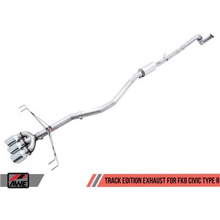 AWE Tuning | Track Cat-Back Exhaust Tri Black Tips - Civic Type R / Type R Limited Edition 2.0T 2017-2021