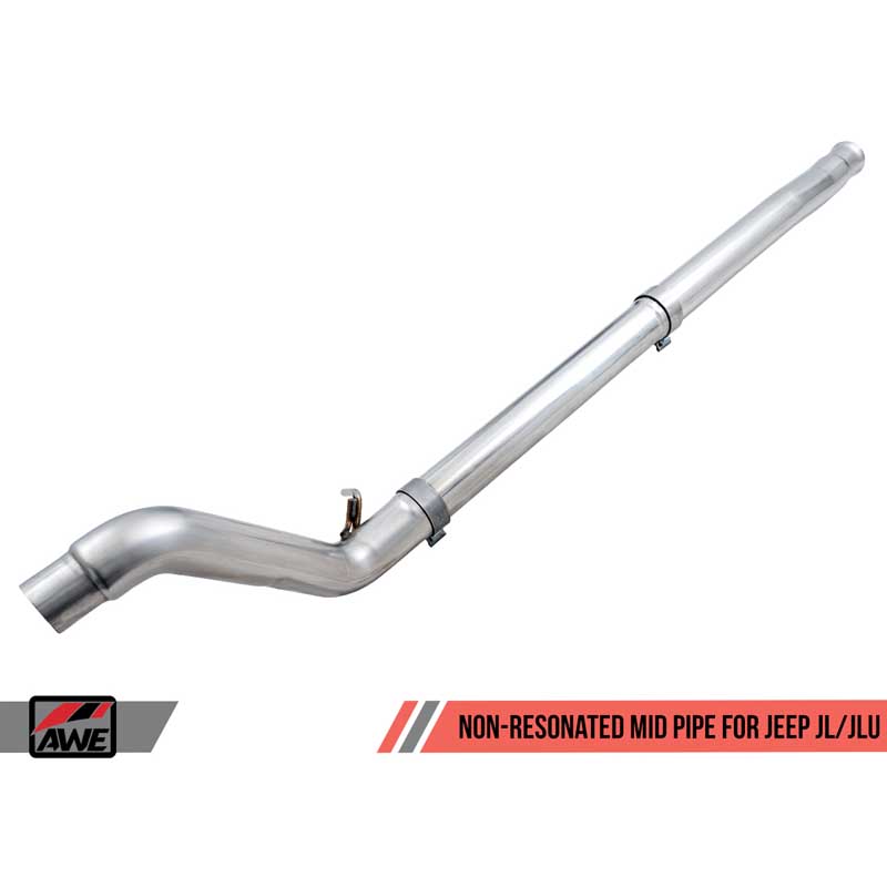 AWE Tuning | Non-Resonated Mid Pipe - Wrangler (JL) 2.0T / 3.6L 2018-2023