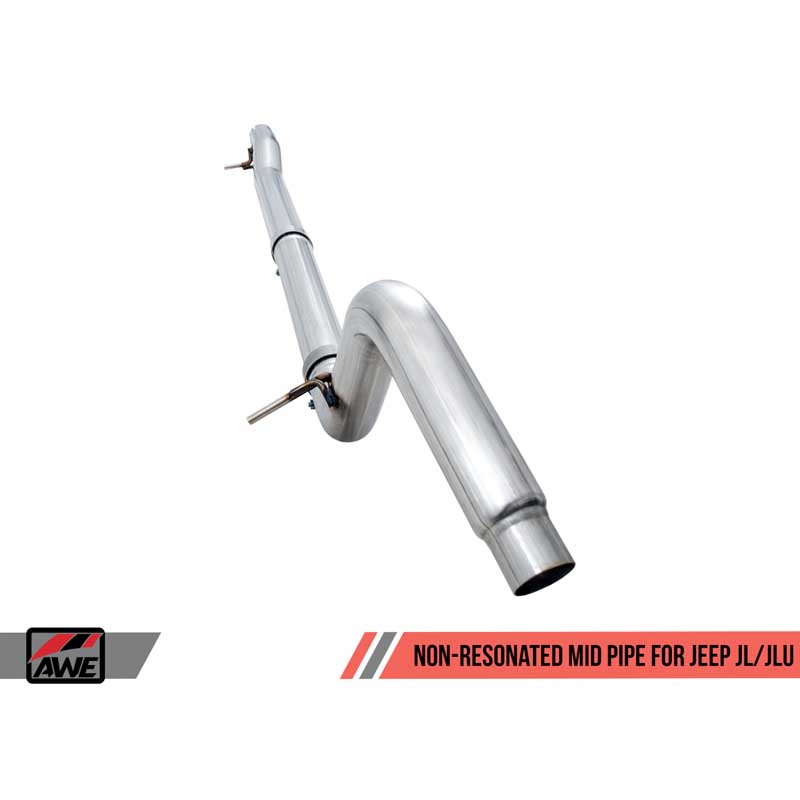 AWE Tuning | Non-Resonated Mid Pipe - Wrangler (JL) 2.0T / 3.6L 2018-2023