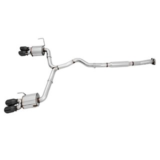 AWE Tuning | Touring Cat-Back Exhaust Black Tips - WRX Limited / Premium 2.0T 2015-2021