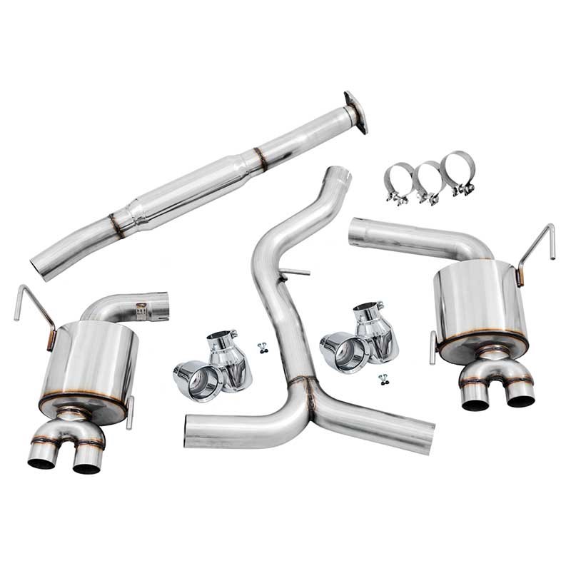 AWE Tuning | Touring Cat-Back Exhaust Black Tips - WRX Limited / Premium 2.0T 2015-2021