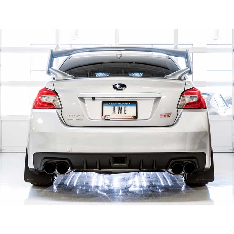 AWE Tuning | Track Cat-Back Exhaust Black Tips - WRX / WRX STi 2.0T / 2.5T 2012-2021