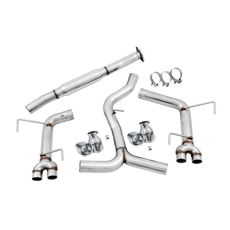 AWE Tuning | Track Cat-Back Exhaust Black Tips - WRX / WRX STi 2.0T / 2.5T 2012-2021