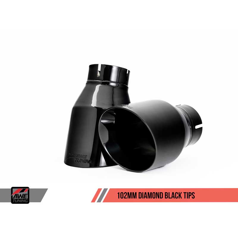 AWE Tuning | Track Cat-Back Exhaust Black Tips - GTI 2.0T 2015-2017