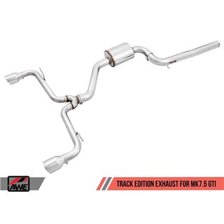 AWE Tuning | Track Cat-Back Exhaust Black Tips - GTI 2.0T 2018-2021