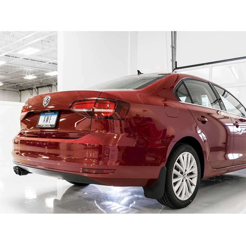 AWE Tuning | Track Cat-Back Exhaust Black Tips - Jetta 1.4T 2016-2018