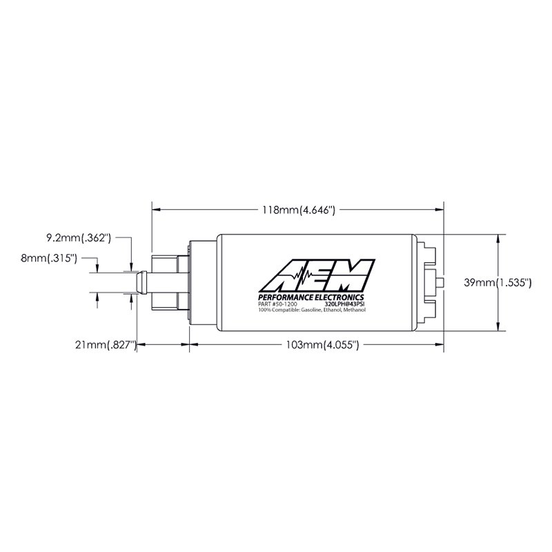 AEM Electronics | E85 High Flow Fuel Pump