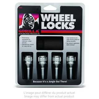 Gorilla | Lug Bolt Locks (4) - Acorn - Chrome - 14MM X 1.50