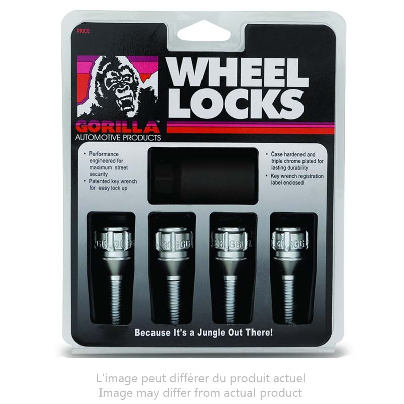 Gorilla | Lug Bolt Locks (4) - Acorn - Chrome - 14MM X 1.50
