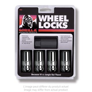 Gorilla | Lug Nut Locks (4) - Acorn Duplex - Chrome - 14MM X 1.50