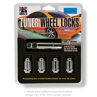 Gorilla | Lug Nut Locks (4) - Acorn - Chrome - 12MM X 1.50