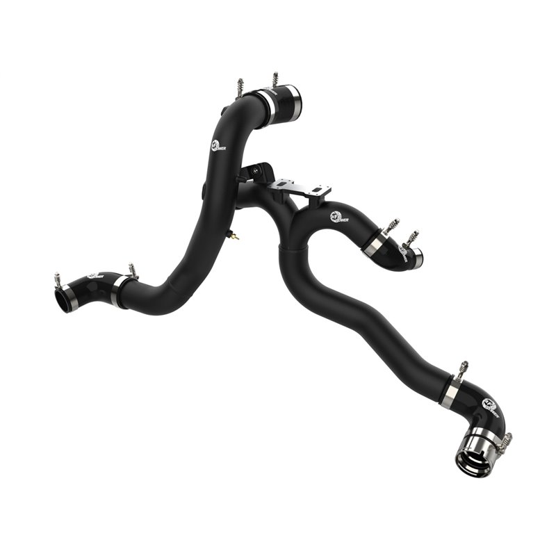 aFe Power | BladeRunner 3 IN Aluminum Hot and Cold Charge Pipe Kit Black - Stinger 3.3T 2018-2023