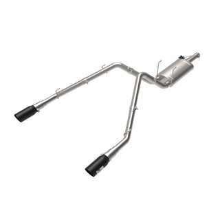 aFe Power | Gemini XV 3 IN 304 Stainless Steel Cat-Back Exhaust System w/Cut-Out Black - Ram 1500 / Classic 5.7L 2009-2023