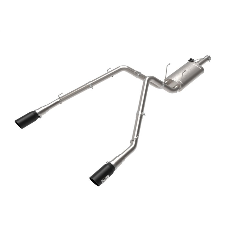 aFe Power | Gemini XV 3 IN 304 Stainless Steel Cat-Back Exhaust System w/Cut-Out Black - Ram 1500 / Classic 5.7L 2009-2023