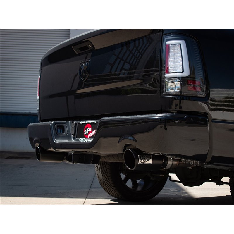 aFe Power | Gemini XV 3 IN 304 Stainless Steel Cat-Back Exhaust System w/Cut-Out Black - Ram 1500 / Classic 5.7L 2009-2023