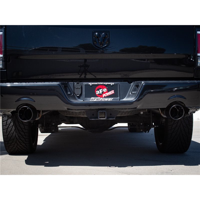 aFe Power | Gemini XV 3 IN 304 Stainless Steel Cat-Back Exhaust System w/Cut-Out Black - Ram 1500 / Classic 5.7L 2009-2023