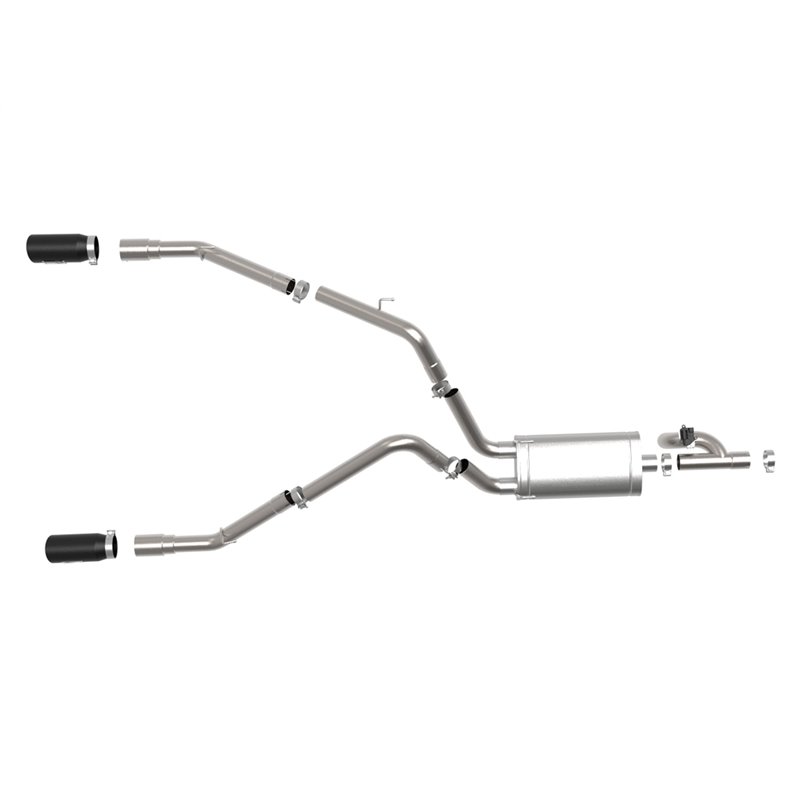 aFe Power | Gemini XV 3 IN 304 Stainless Steel Cat-Back Exhaust System w/Cut-Out Black - Ram 1500 / Classic 5.7L 2009-2023