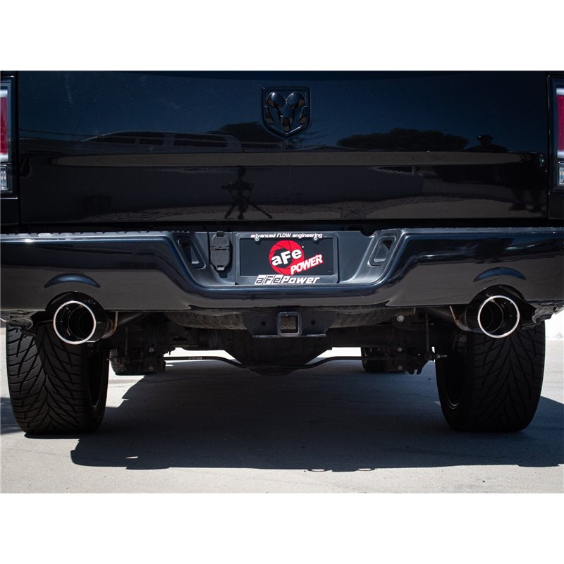 aFe Power | Gemini XV 3 IN 304 Stainless Steel Cat-Back Exhaust System w/Cut-Out Polished - Ram 1500 / Classic 5.7L 2009-2023