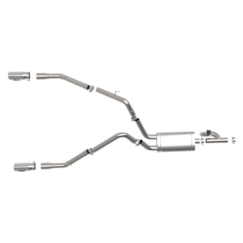 aFe Power | Gemini XV 3 IN 304 Stainless Steel Cat-Back Exhaust System w/Cut-Out Polished - Ram 1500 / Classic 5.7L 2009-2023