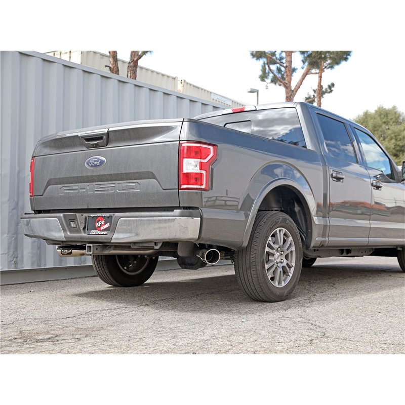 aFe Power | Gemini XV 3 IN 304 Stainless Steel Cat-Back Exhaust System w/Cut-Out Polished - Ram 1500 / F-150 5.7L / 5.0L 2019-20