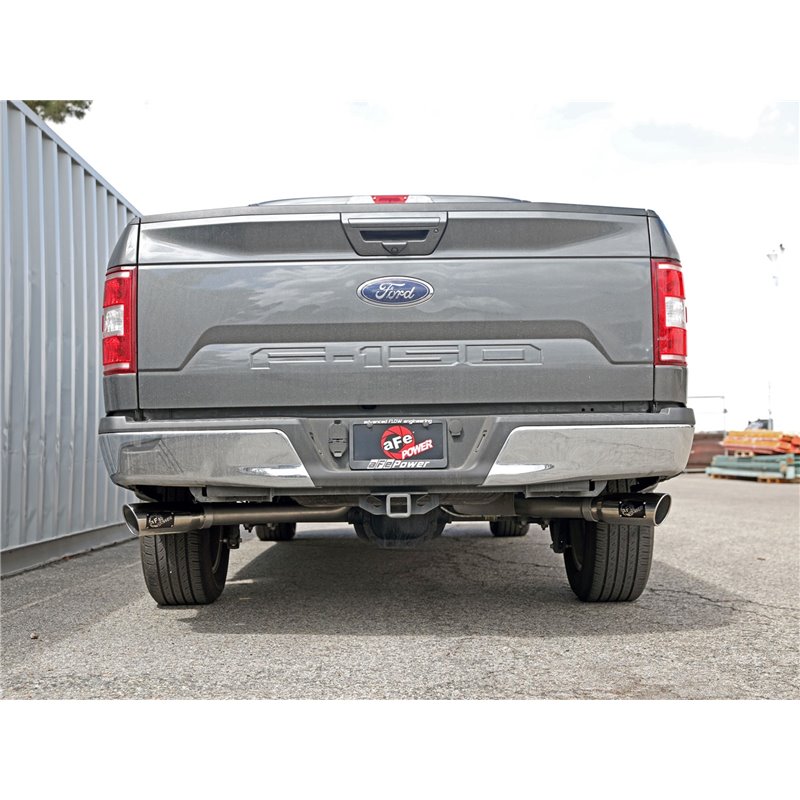 aFe Power | Gemini XV 3 IN 304 Stainless Steel Cat-Back Exhaust System w/Cut-Out Polished - Ram 1500 / F-150 5.7L / 5.0L 2019-20