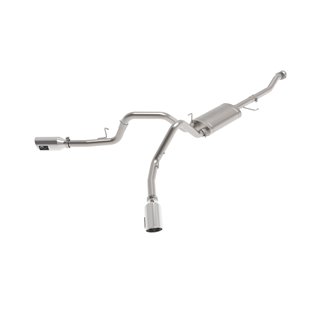 aFe Power | Vulcan Series 3 IN 304 Stainless Steel Cat-Back Exhaust System w/Polished Tip - F-150 2.7T / 3.5T 2021-2023