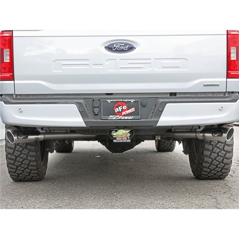 aFe Power | Vulcan Series 3 IN 304 Stainless Steel Cat-Back Exhaust System w/Polished Tip - F-150 2.7T / 3.5T 2021-2023