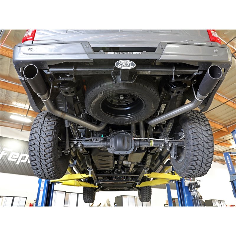 aFe Power | Vulcan Series 3 IN 304 Stainless Steel Cat-Back Exhaust System w/Polished Tip - F-150 2.7T / 3.5T 2021-2023