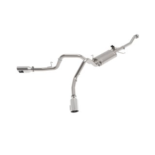aFe Power | Gemini XV 3 IN 304 Stainless Steel Cat-Back Exhaust System w/Cut-Out Polished - F-150 2.7T / 3.5T 2021-2023