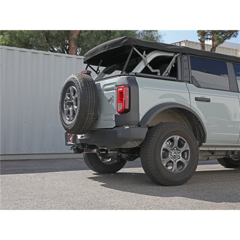 aFe Power | Vulcan Series 3 IN to 2-1/2 IN Stainless Steel Axle-Back Exhaust System Black - Bronco 2.3T / 2.7T 2021-2023