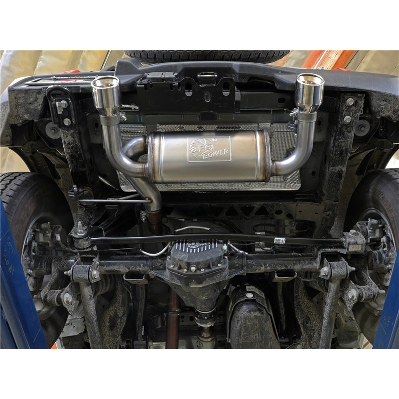 aFe Power | Vulcan Series 3 IN to 2-1/2 IN Stainless Steel Axle-Back Exhaust System Black - Bronco 2.3T / 2.7T 2021-2023