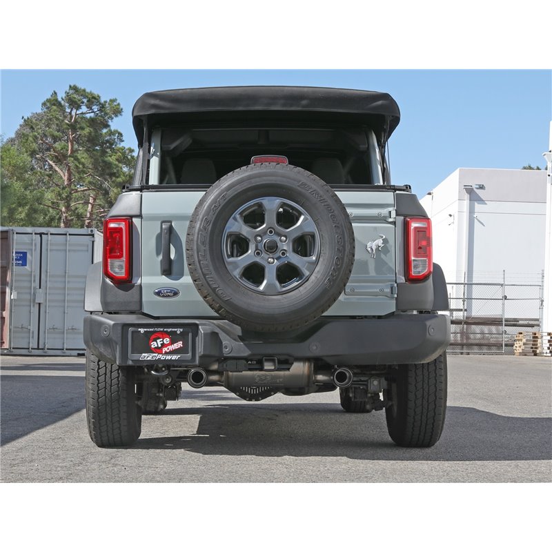 aFe Power | Vulcan Series 3 IN to 2-1/2 IN Stainless Steel Cat-Back Exhaust System Carbon - Bronco 2.3T / 2.7T 2021-2023
