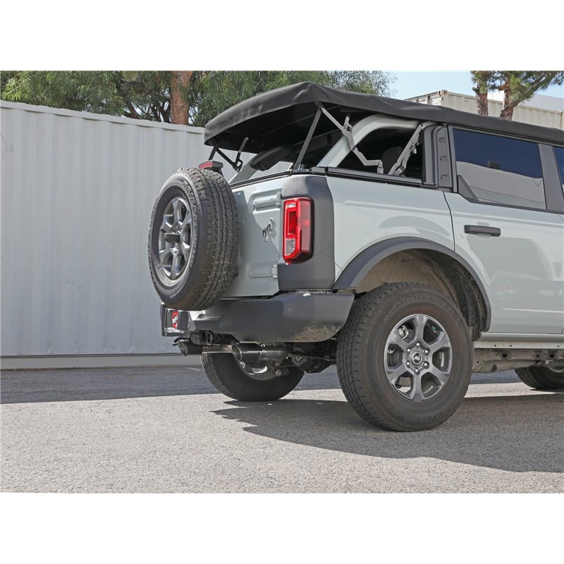 aFe Power | Vulcan Series 3 IN to 2-1/2 IN Stainless Steel Cat-Back Exhaust System Carbon - Bronco 2.3T / 2.7T 2021-2023