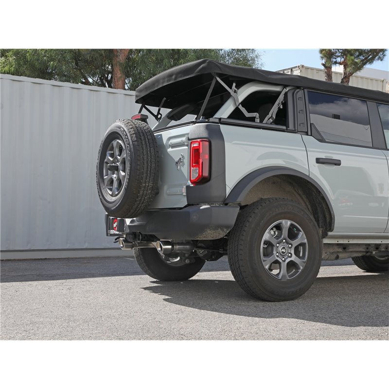 aFe Power | Vulcan Series 3 IN to 2-1/2 IN Stainless Steel Cat-Back Exhaust System Polished - Bronco 2.3T / 2.7T 2021-2023