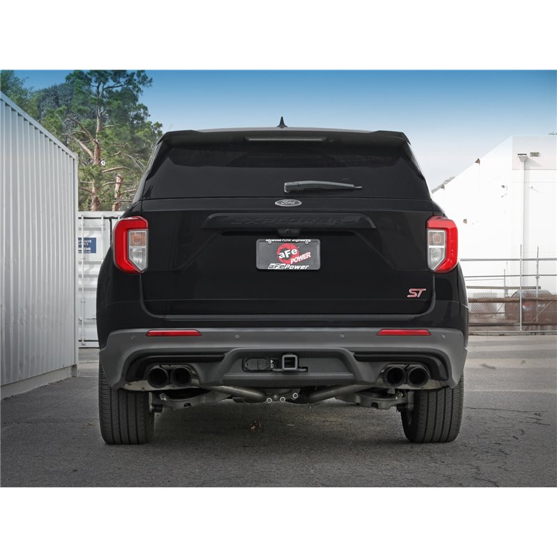 aFe Power | MACH Force-Xp 304 Stainless Steel Cat-Back Exhaust System w/Black Tip - Explorer / Aviator 3.0T 2020-2023