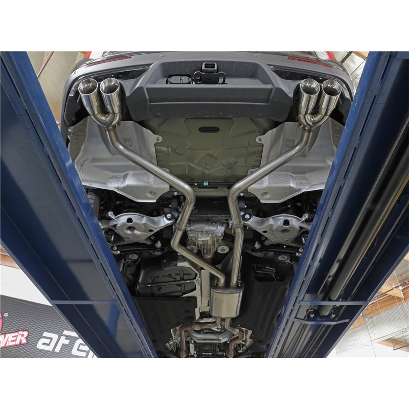 aFe Power | MACH Force-Xp 304 Stainless Steel Cat-Back Exhaust System w/Black Tip - Explorer / Aviator 3.0T 2020-2023