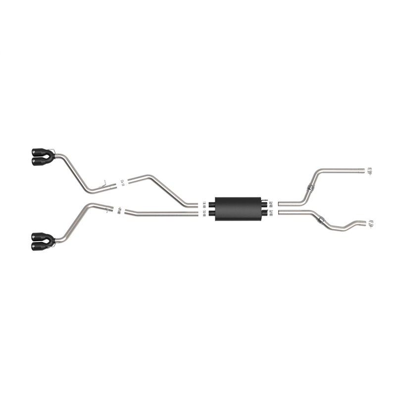 aFe Power | MACH Force-Xp 304 Stainless Steel Cat-Back Exhaust System w/Black Tip - Explorer / Aviator 3.0T 2020-2023