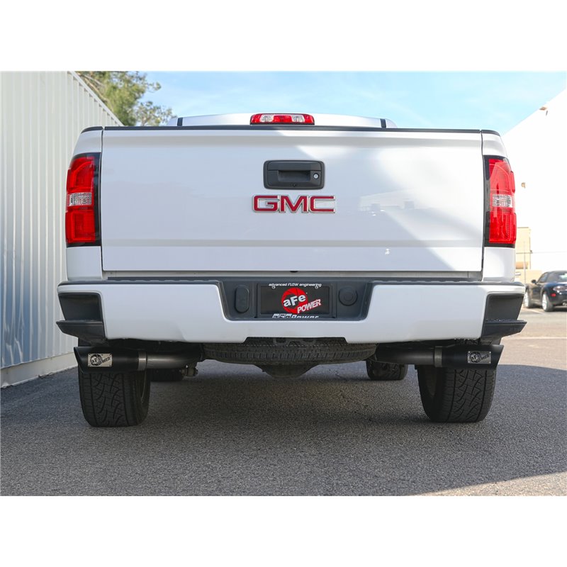 aFe Power | Gemini XV 3 IN 304 Stainless Steel Cat-Back Exhaust System w/Cut-Out Black - Silverado / Sierra 1500 4.3L / 5.3L 200