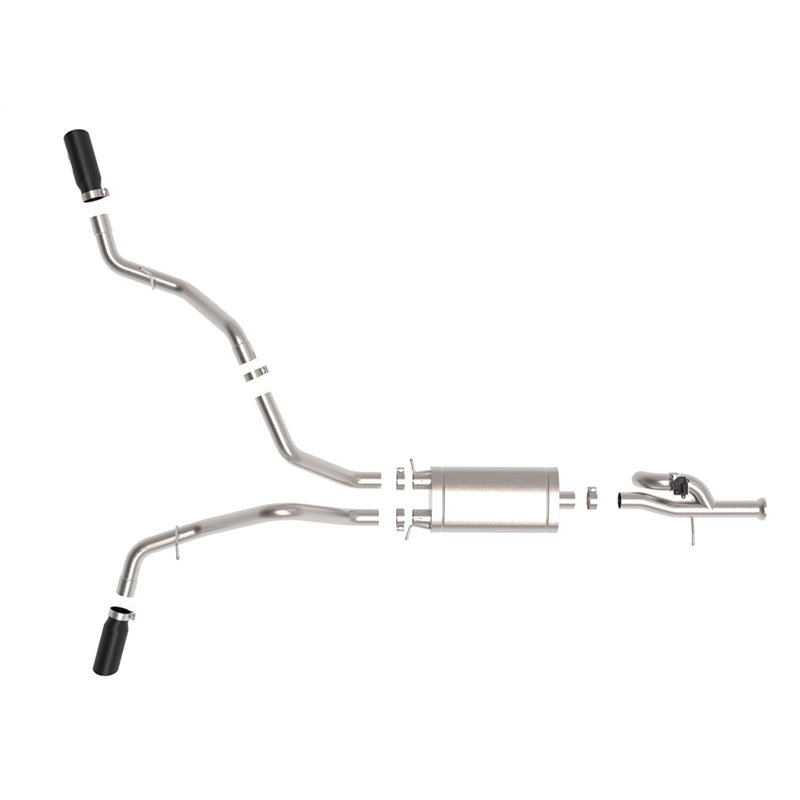 aFe Power | Gemini XV 3 IN 304 Stainless Steel Cat-Back Exhaust System w/Cut-Out Black - Silverado / Sierra 1500 4.3L / 5.3L 200
