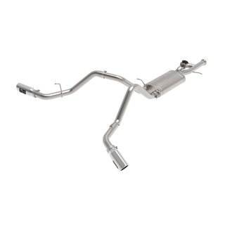 aFe Power | Gemini XV 3 IN 304 Stainless Steel Cat-Back Exhaust System w/Cut-Out Polished - Silverado / Sierra 1500 4.3L / 5.3L 