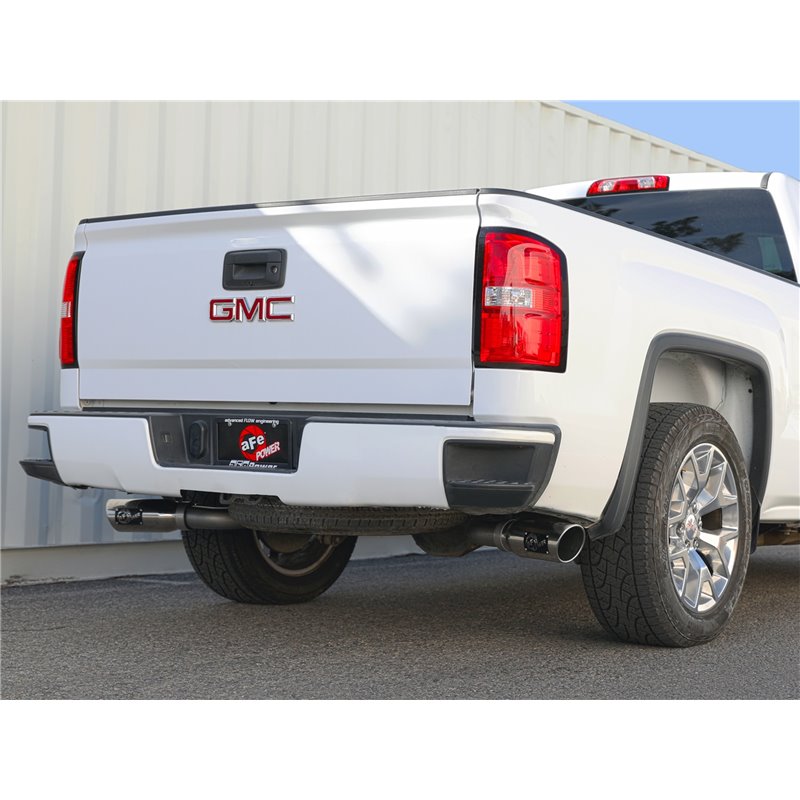 aFe Power | Gemini XV 3 IN 304 Stainless Steel Cat-Back Exhaust System w/Cut-Out Polished - Silverado / Sierra 1500 4.3L / 5.3L 